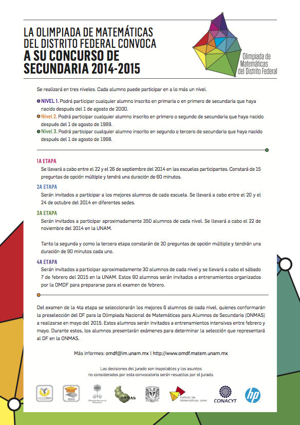 Convocatoria Concurso de Secundaria 2014-2015